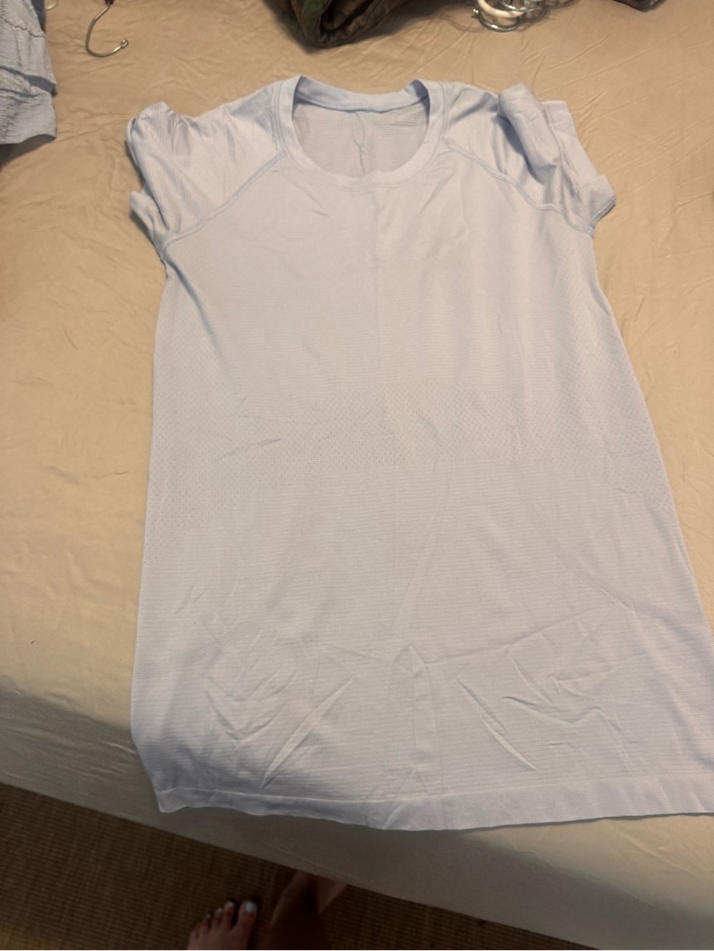 lululemon athletica Light Blue Short Sleeve Crew Top